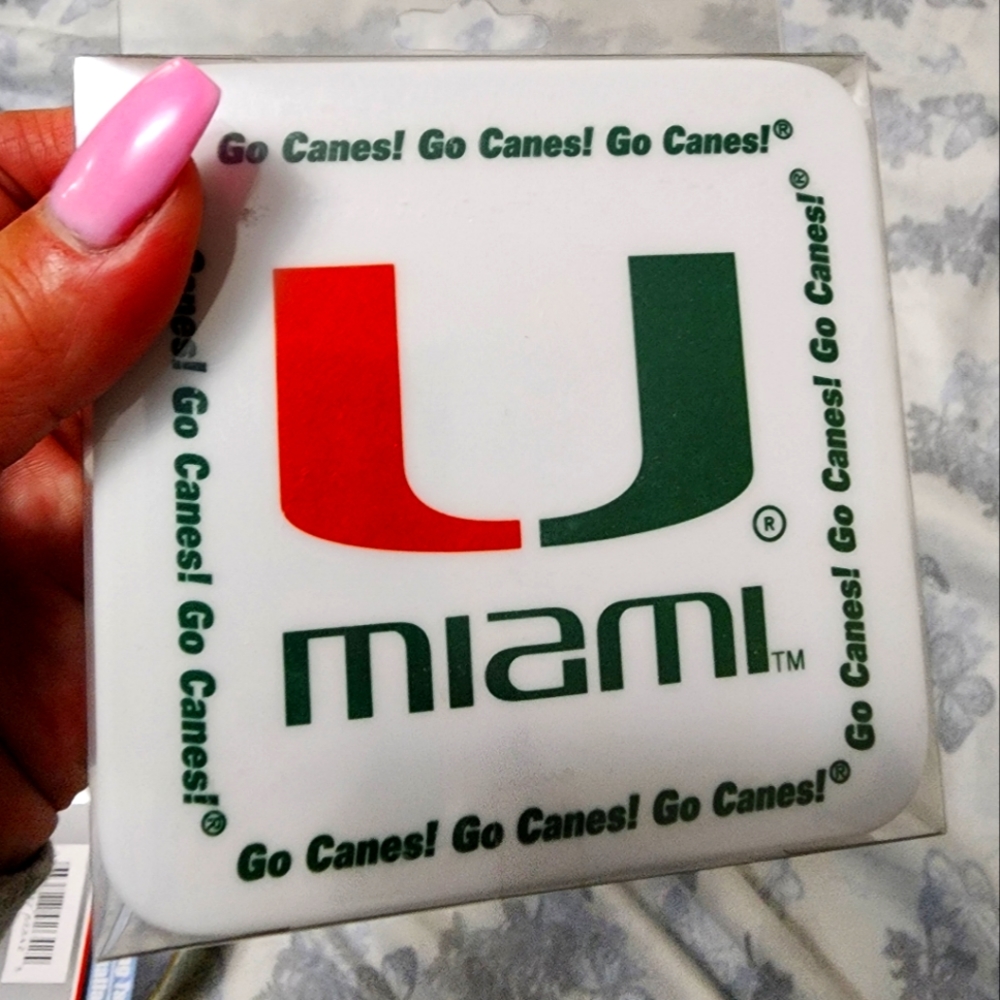 Licensed Miami Hurricane Drink Coasters 🏈